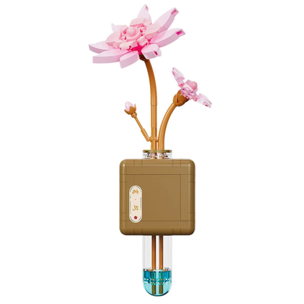 Fiore Di Loto Rosa In Fiala Set 376 Mattoncini