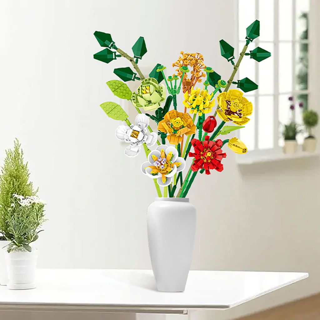 Fiori Da Bouquet Set Da 827 Mattoncini Compatibili Con Altri Brand