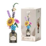 Fiori Estivi In Bottiglia Di Gin Set Da Costruzione Con 387 Mattoncini