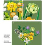 Mazzo Di Fiori Misti Set Da 925 Mattoncini Compatibili Per Decoro