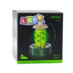 Mini Cactus Con Fiore Rosa Set Costruzione Con 176 Mattoncini