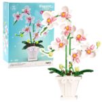 Orchidea Bianca E Rosa In Vaso – Set Da Costruzione Da 718 Mattoncini