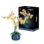 Orchidea Gialla In Vaso Blu – Set Da Costruzione Da 766 Mattoncini
