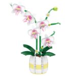Orchidea In Vaso Bianca E Rosa – Set Da Costruzione 616 Mattoncini