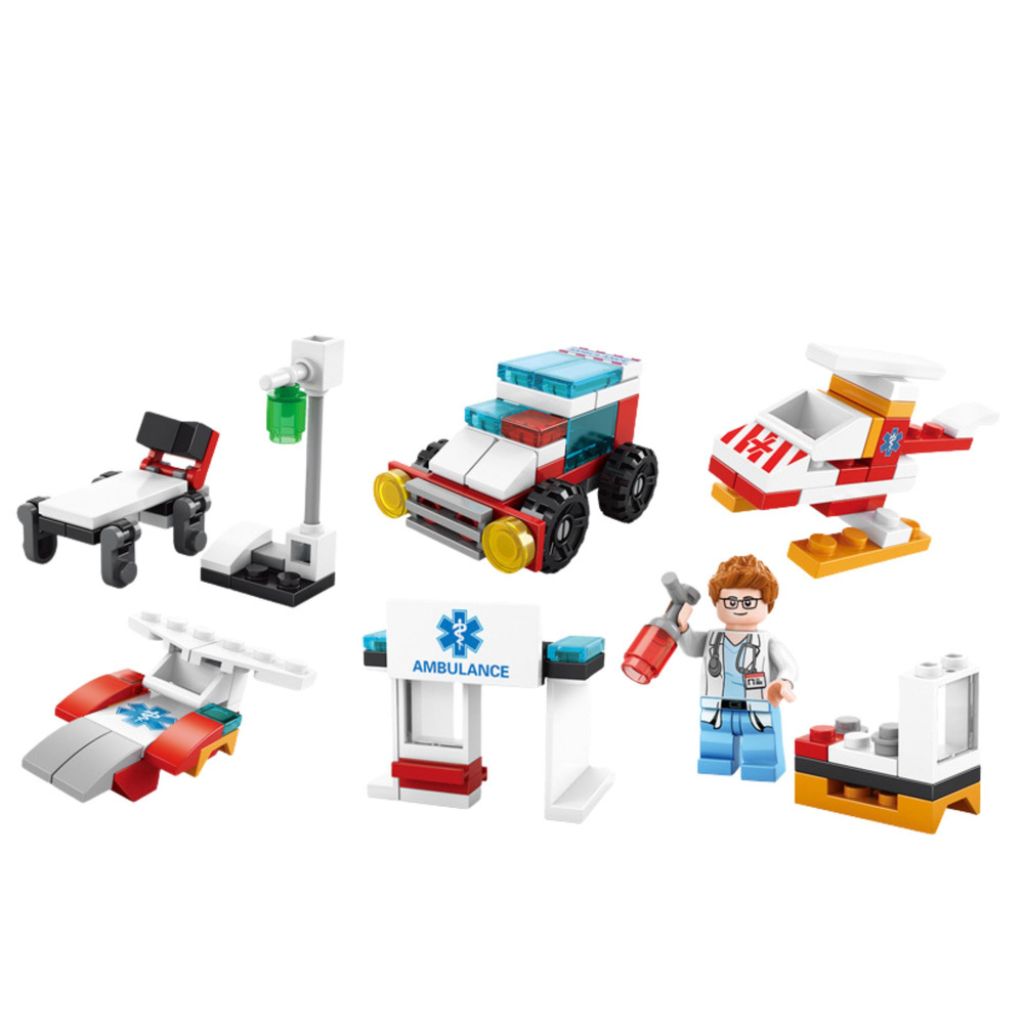 Ambulanza Da Costruire 6 In 1 Da 122 Mattoncini