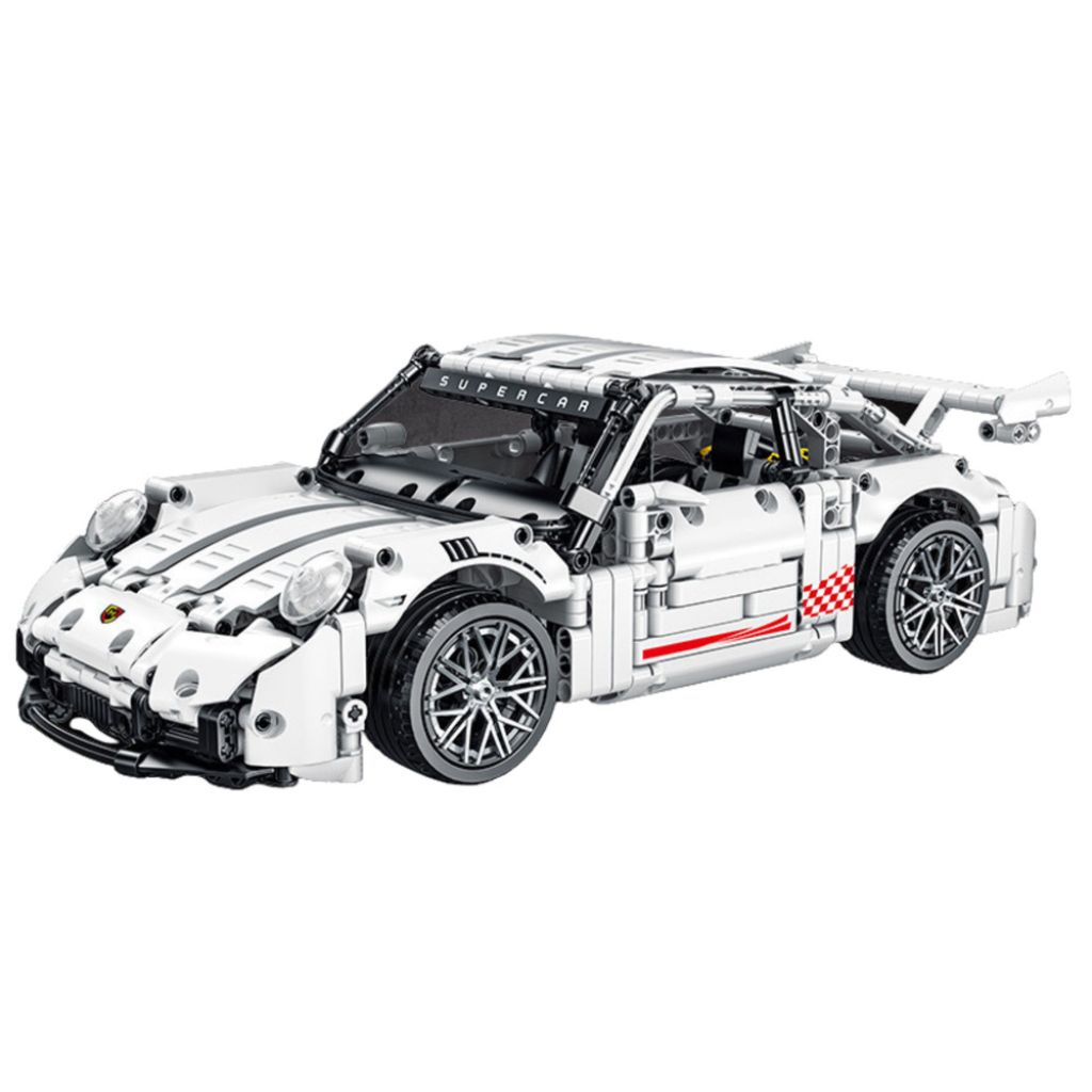 Auto Da Corsa Gt Da Costruire Racing Car Bianca 1268 Mattoncini