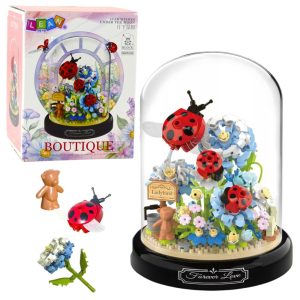 Composizione Di Fiori In Campana Di Vetro – Set 596 Pezzi