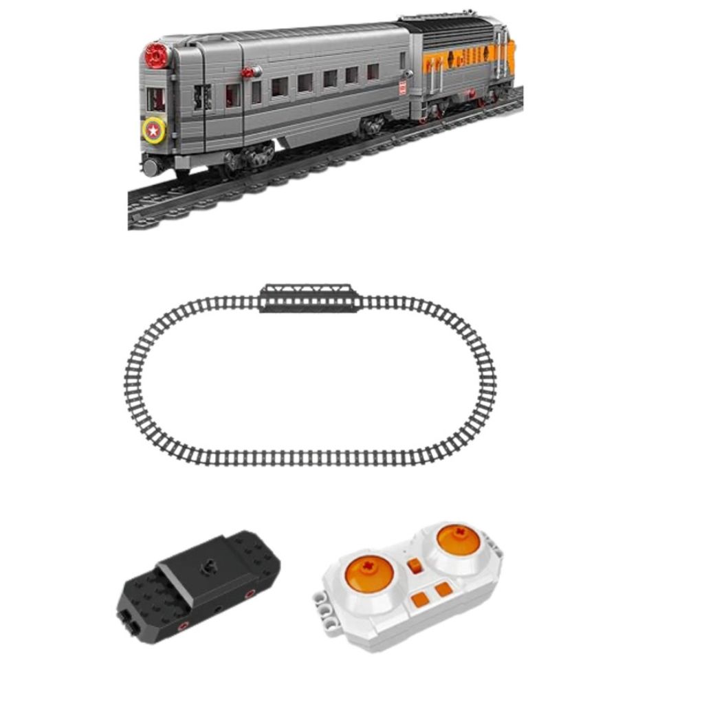 Treno Telecomandato Con Binari 1751 Mattoncini Compatibili Mould King