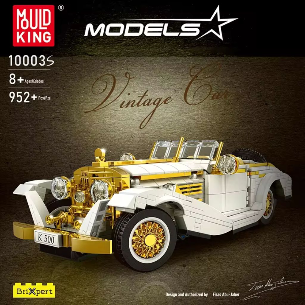 Auto Vintage K500 Da Costruire 952 Pezzi Modello Classico Bianco Oro 1