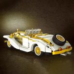 Auto Vintage K500 Da Costruire 952 Pezzi Modello Classico Bianco Oro 3