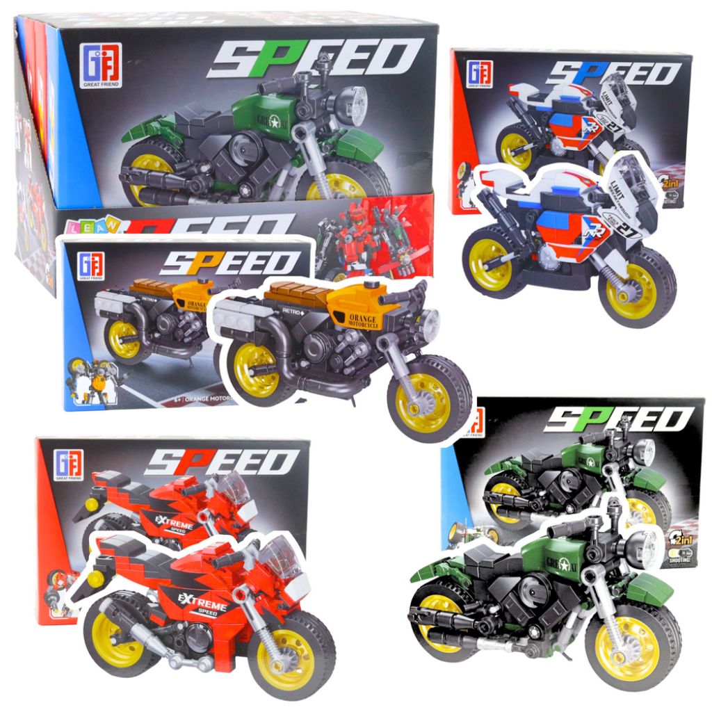 Set Costruzioni Moto Robot Per Bambini Da 6 Anni